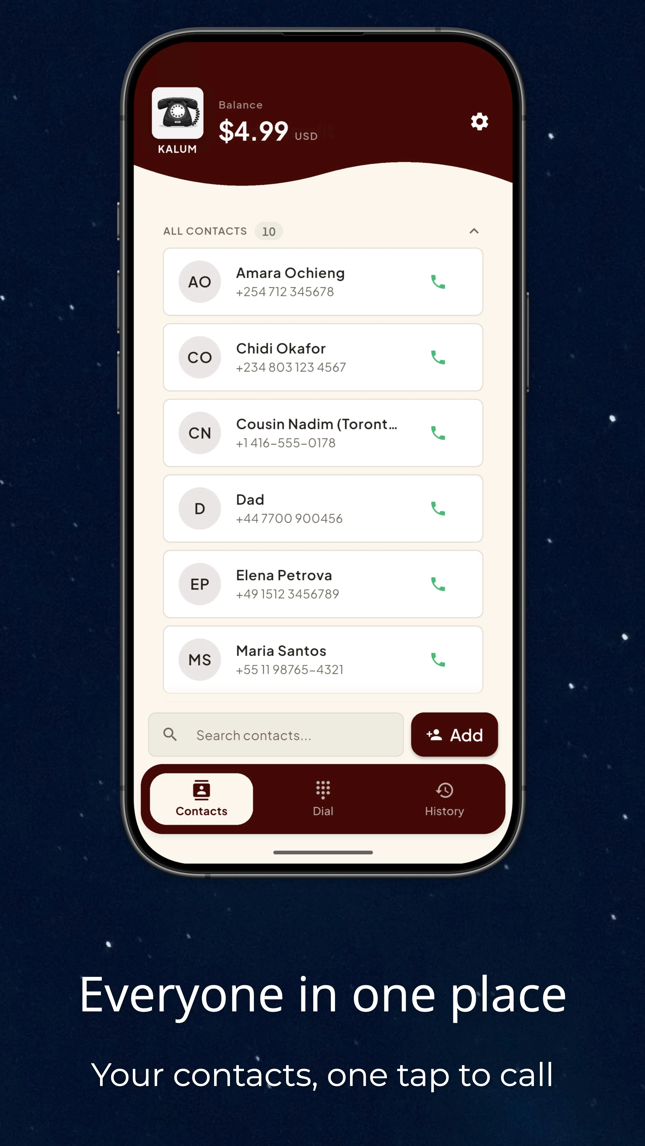 Kalum: International Calling screenshot